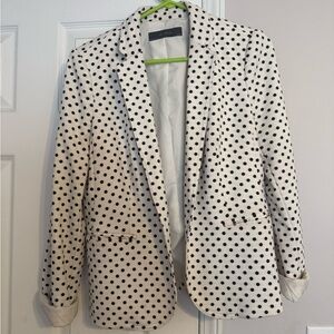 The Limited Black and White Polka Dot Blazer